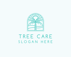 Summer Palm Tree logo design