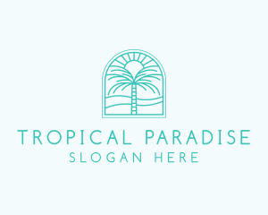 Hawaii - Summer Palm Tree logo design