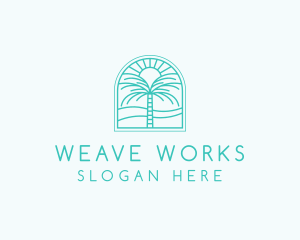 Summer Palm Tree logo design