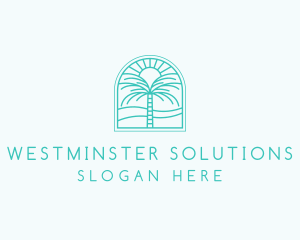 Summer Palm Tree logo design