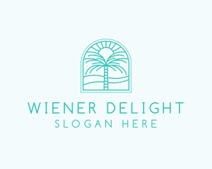 Summer Palm Tree logo design