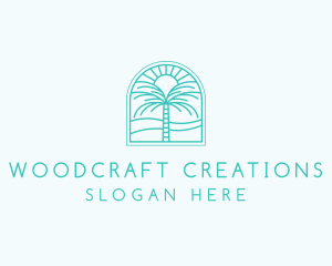 Summer Palm Tree logo design