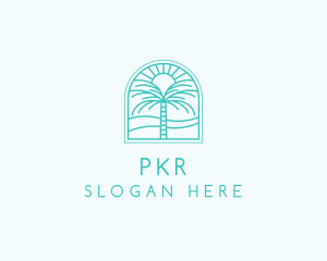 Summer Palm Tree logo design