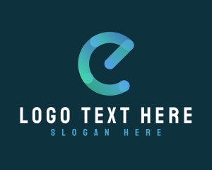 Cog - Modern Company Letter E logo design