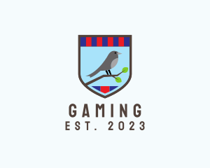 Passerine - Bird Hunting Crest logo design