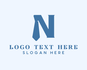Businessman - Professional Tie Letter N Company logo design