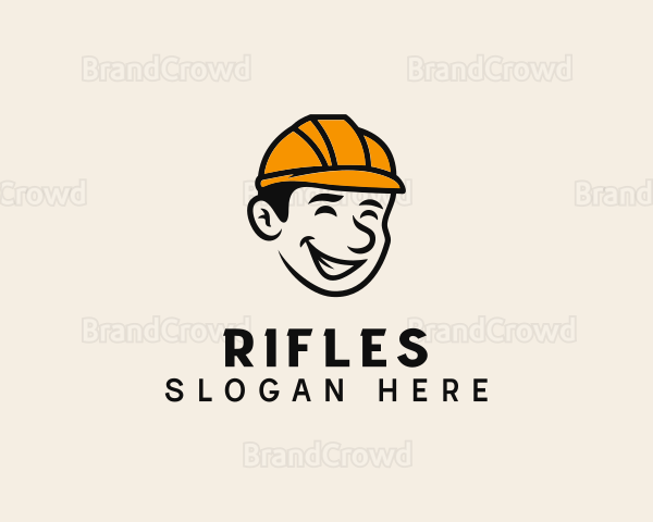 Smiling Handyman Person Logo