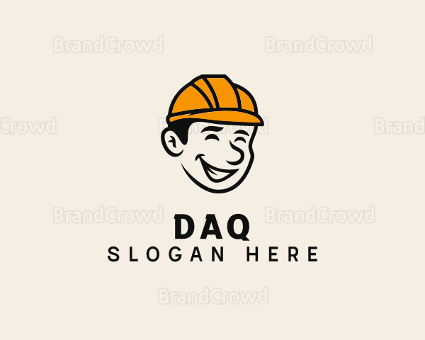 Smiling Handyman Person Logo