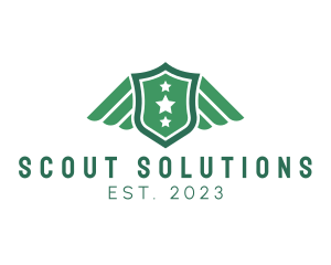 Scout - Military Crest Wings logo design