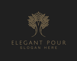 Elegant Tree Plant logo design