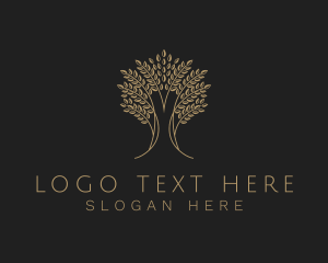 Reforestation - Elegant Tree Plant logo design