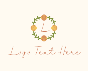 Interior Designer - Floral Wreath Florist logo design