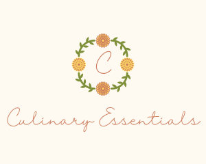 Floral Wreath Florist logo design