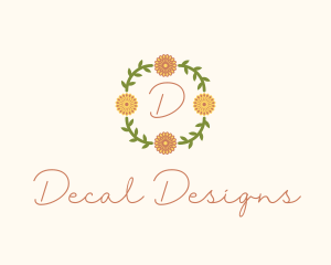 Floral Wreath Florist logo design