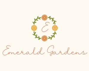 Floral Wreath Florist logo design