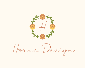 Floral Wreath Florist logo design