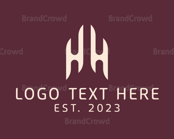 Modern Elegant Company Letter HH Logo