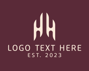 Letter Ch - Modern Elegant Company Letter HH logo design