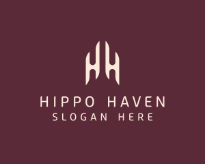 Modern Elegant Company Letter HH logo design