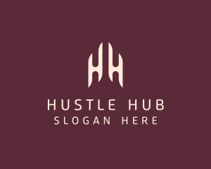 Modern Elegant Company Letter HH logo design