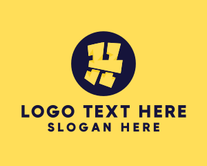 Yellow - Yellow Letter H logo design