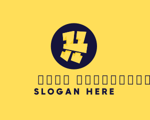 Yellow Letter H Logo