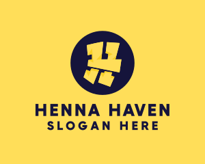 Yellow Letter H logo design