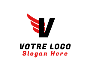 Logistics Delivery Wings Logo