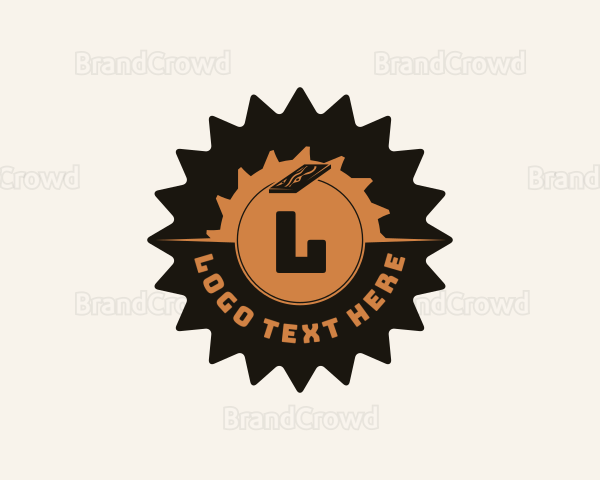 Wood Lumberjack Carpentry Logo