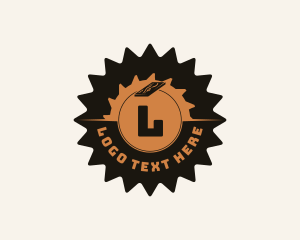 Plank - Wood Lumberjack Carpentry logo design