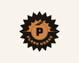 Plank - Wood Lumberjack Carpentry logo design