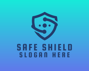 Modern Technology Shield logo design