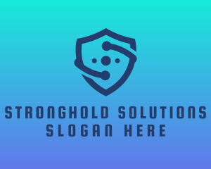 Modern Technology Shield logo design