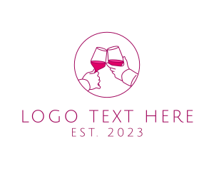 Liquor Store - Wine Cheers Celebration logo design