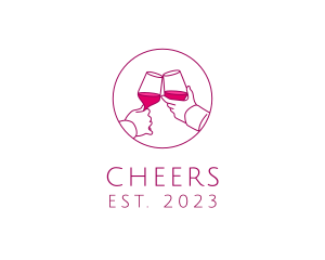 Wine Cheers Celebration logo design