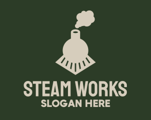 Steam - Flask Train Chemistry logo design