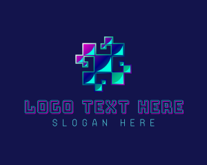 Pixel - Digital Network Software logo design