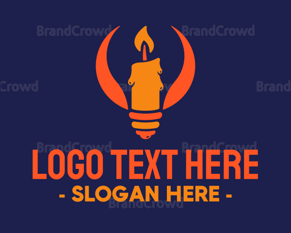 Candlelight Light Bulb Logo