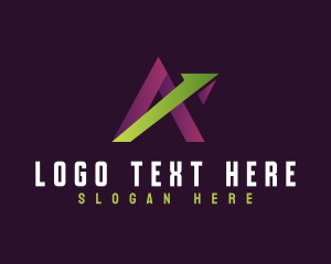Logistics - Abstract Letter A Arrow logo design