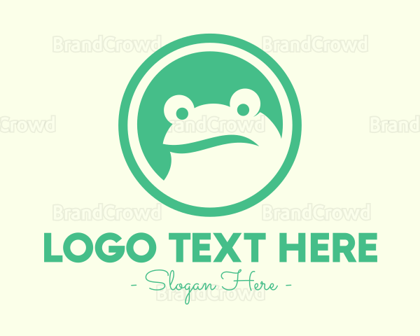 Confused Green Frog Logo