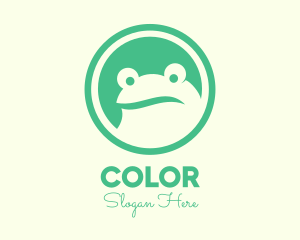 Confused Green Frog Logo