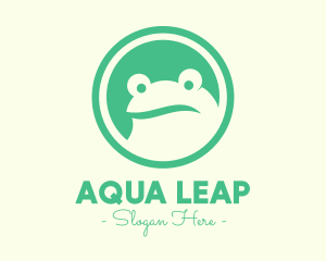 Amphibian - Confused Green Frog logo design