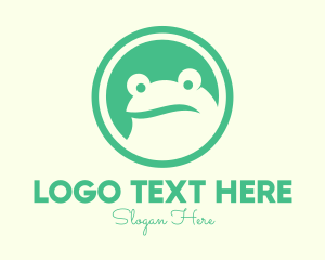 Confused Green Frog Logo