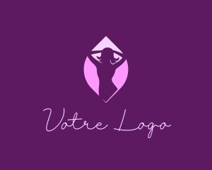 Girl - Woman Silhouette Body logo design