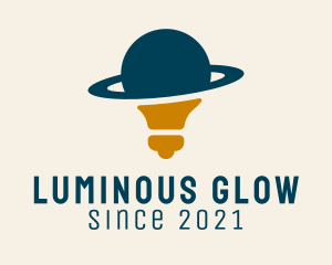 Illuminated - Light Bulb Planet logo design