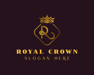 Royal Crown Letter R logo design