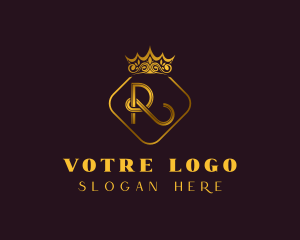 Tiara - Royal Crown Letter R logo design