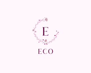 Dainty Floral Garland Wreath Logo