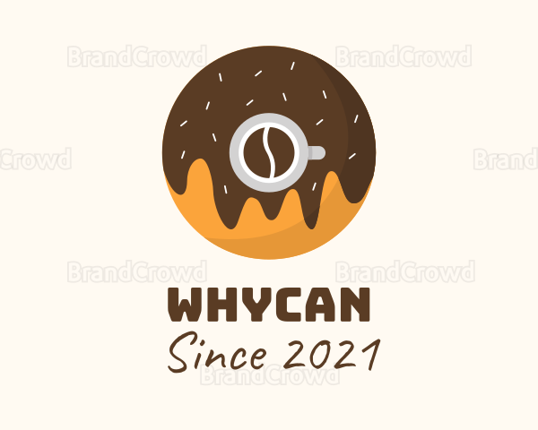 Coffee Bean Cup Donut Logo