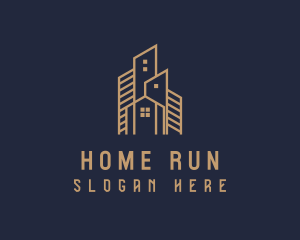 Home Apartment Building logo design